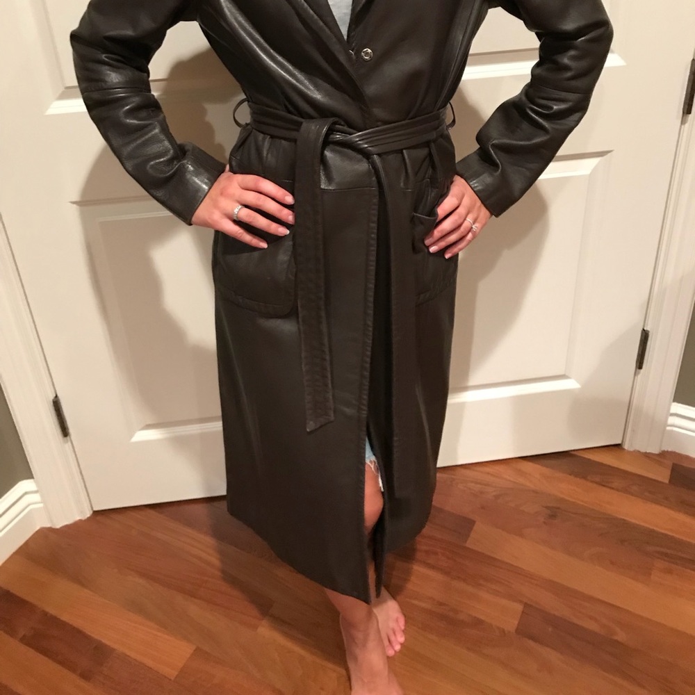 Leather coat